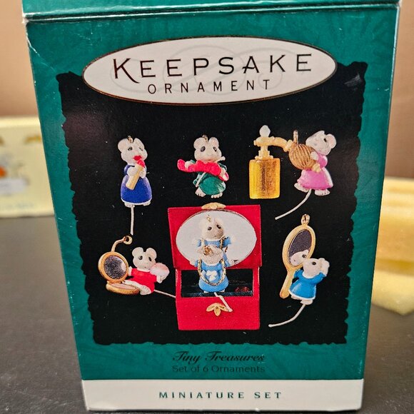 Hallmark Keepsake 1995 “Tiny Treasures” Set of 6 Ornaments – Miniature Set - Picture 1 of 16